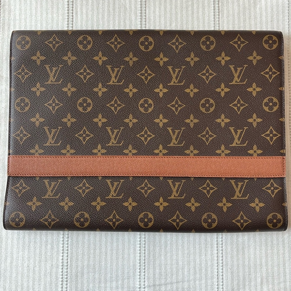 Authentic Vintage Louis Vuitton Monogram Canvas Document Holder with COA